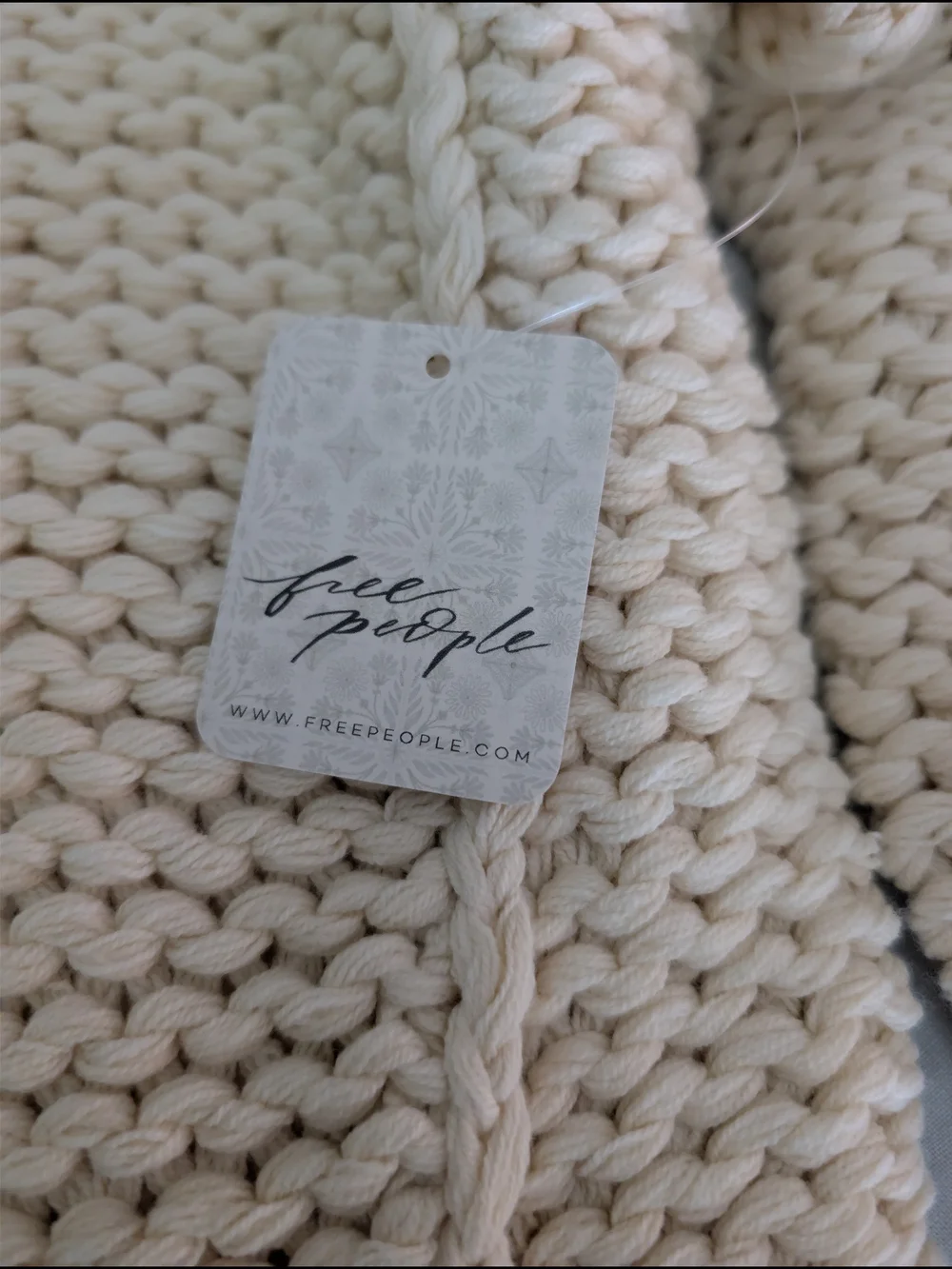 NWT Free People My Only Sunshine Chunky Knit Turtleneck Sweater Cream XS
